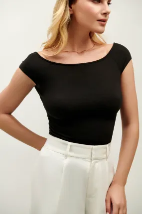 The Brigitte Poised Top - Black